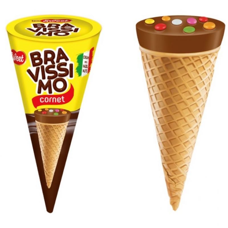 ВАФЛИ С КРЕМОМ ИЗ ФУНДУКА "PROSWEET BRAVISIMO" 25г*6шт*24 блок