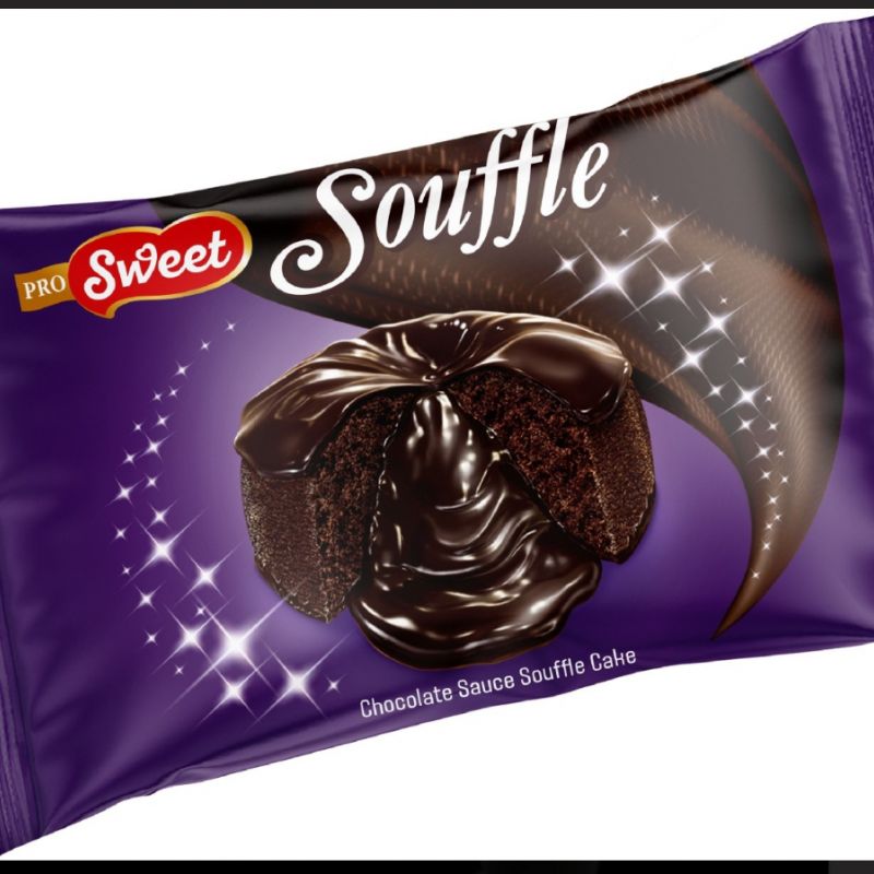 СУФЛЕ КЕКС СО ВКУСОМ ШОКОЛАДА "PROSWEET" 40г*6шт*24 блока